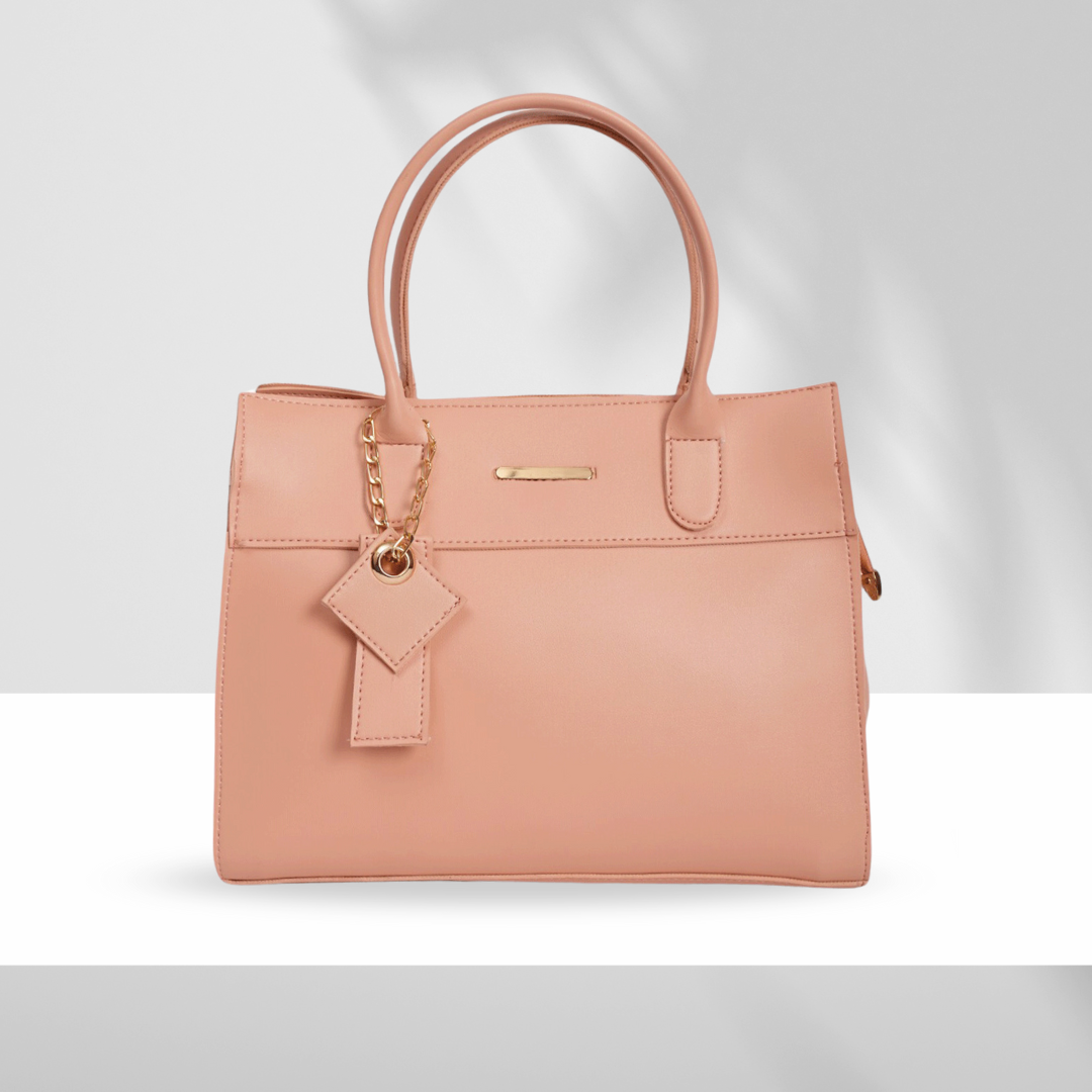 Elegant women’s peach tote bag