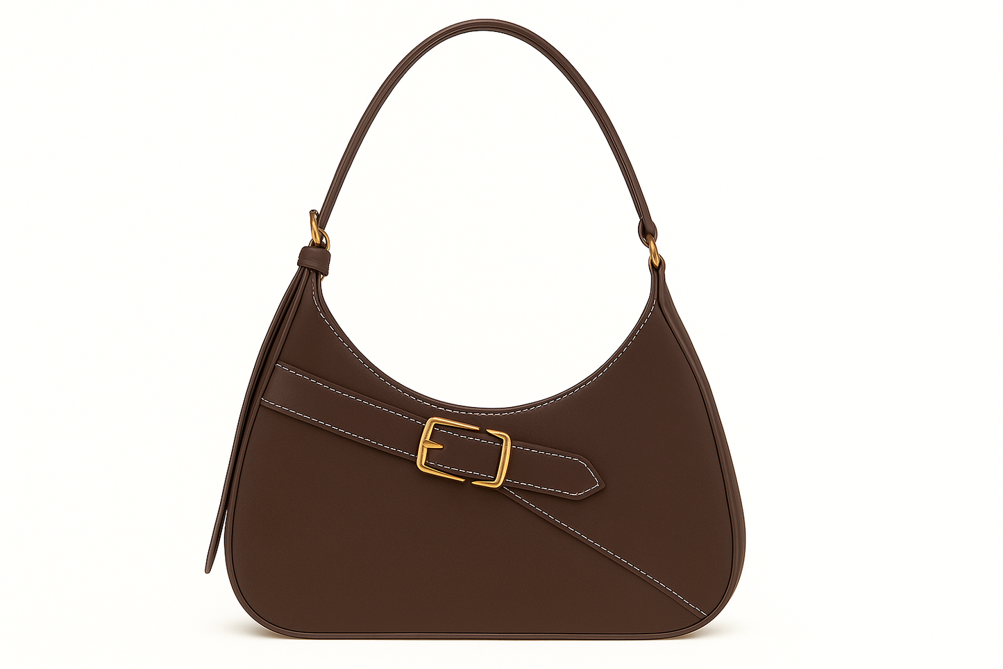 Compact women’s purse with buckle closure