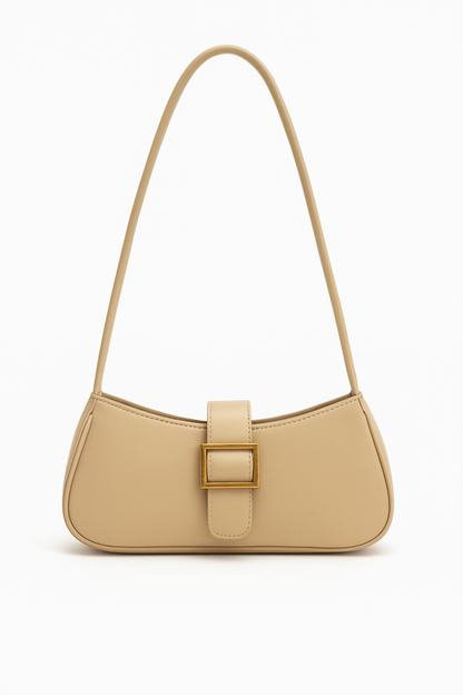 Gold buckle lavender purse