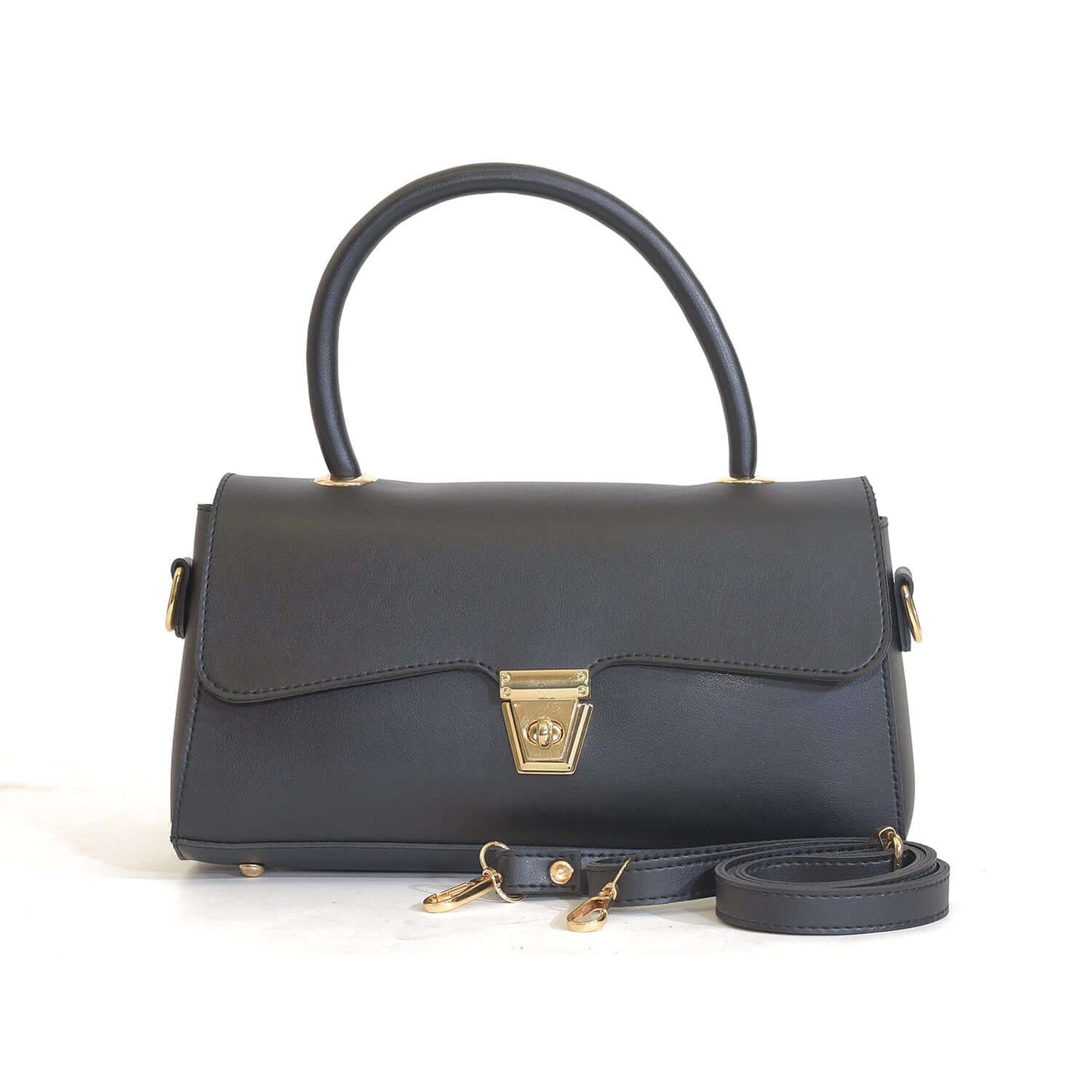 Florida black handbag with top handle