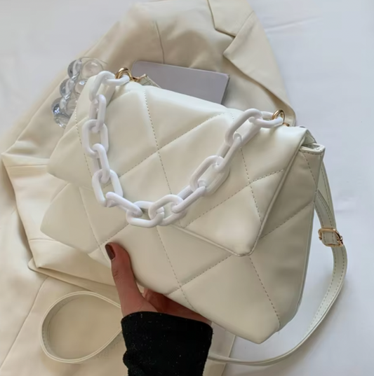 Fluffy Quilted Shoulder Bag – Stylish Purse