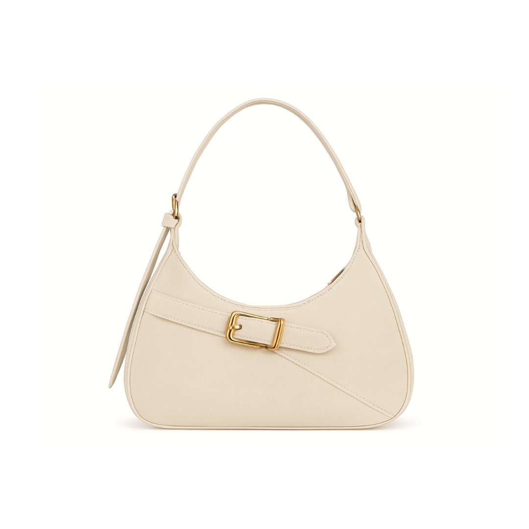 Designer style handbag with gold hardware