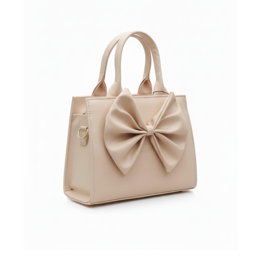 Aria classic black bow handbag for women