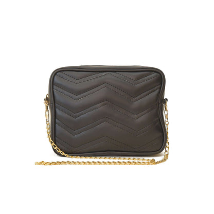 Black quilted shoulder bag