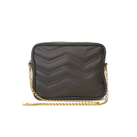 Black quilted shoulder bag