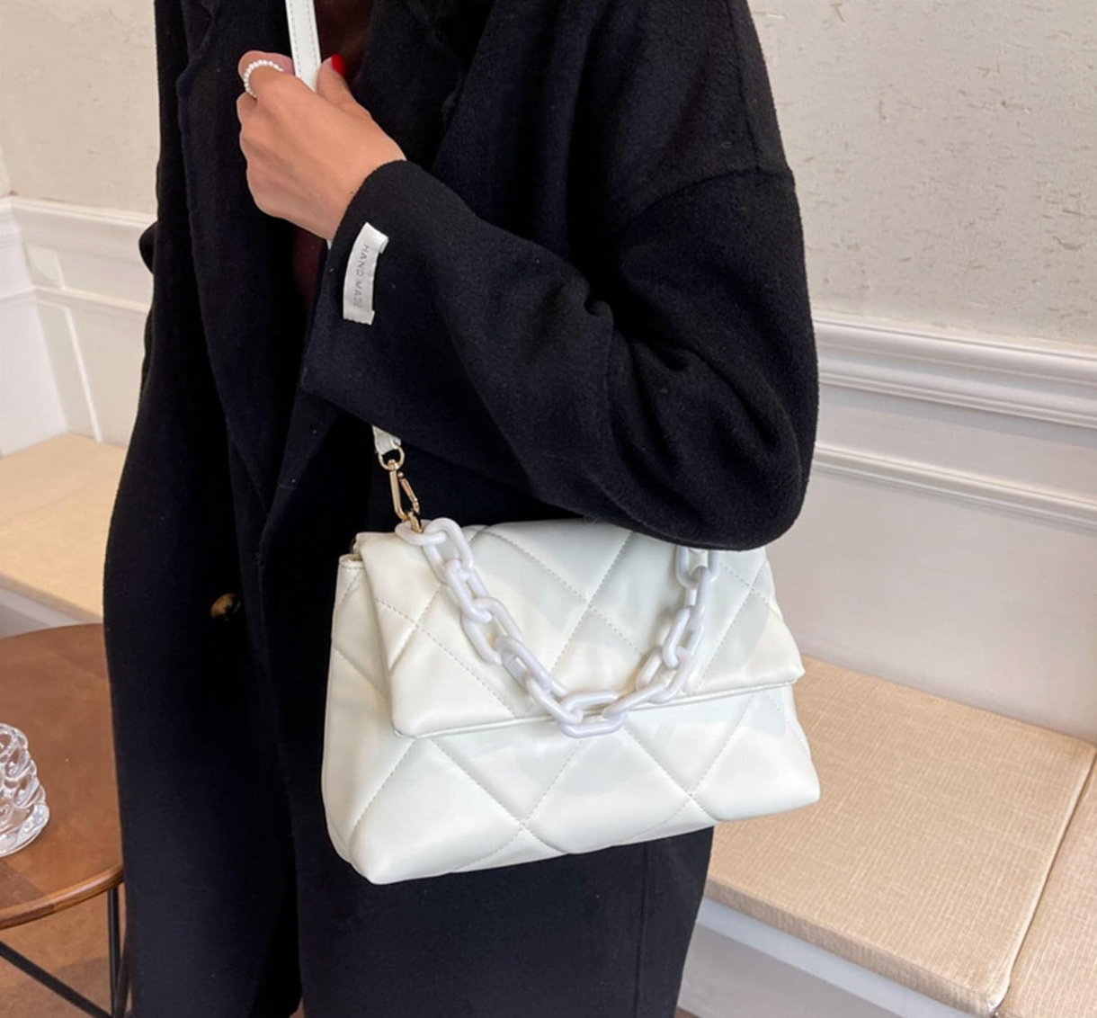 Fluffy Quilted Shoulder Bag – Stylish Purse