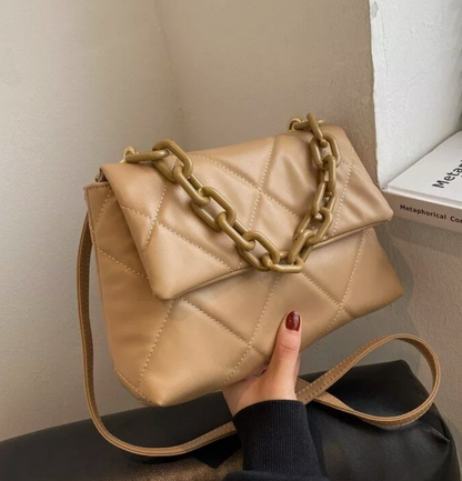 Fluffy Quilted Shoulder Bag – Stylish Purse