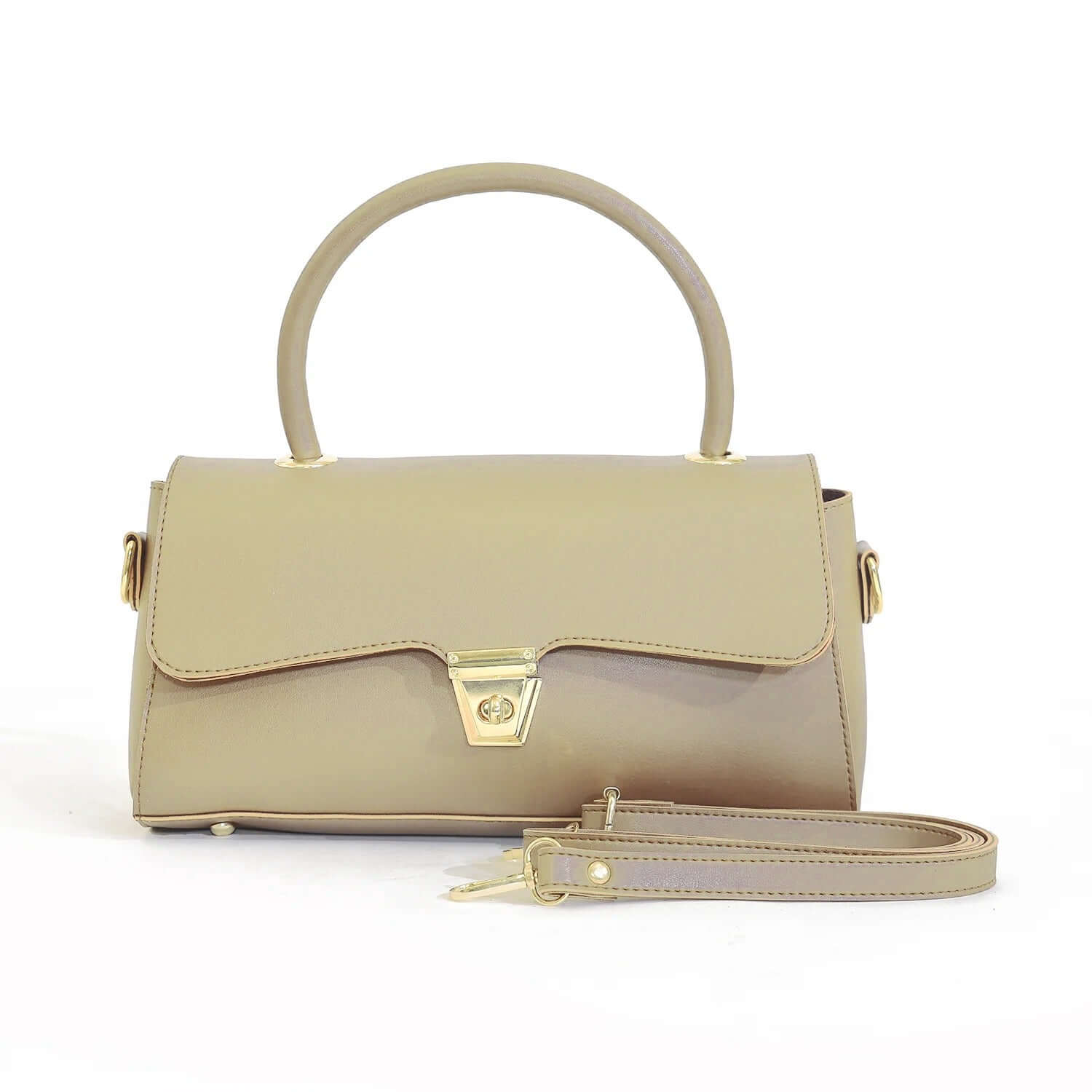 Florida beige handbag with top handle