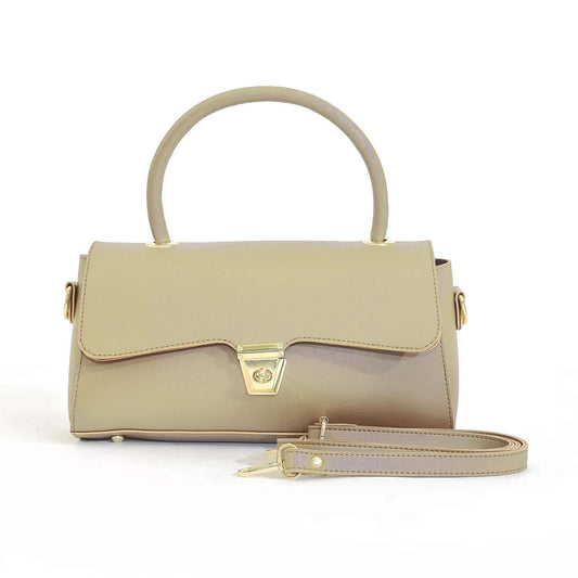Florida beige handbag with top handle