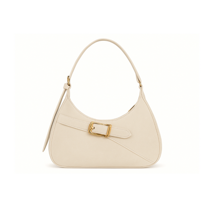 Designer style handbag with gold hardware